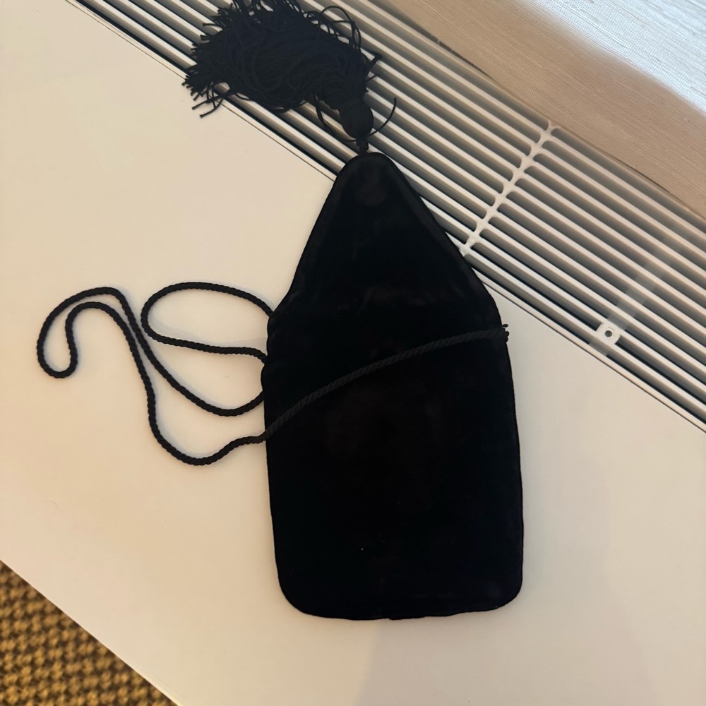 Armani Black Velvet Crossbody Bag - Picture 6 of 7
